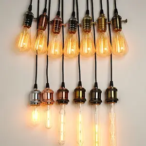 Aluminum Lamp Base E26 E27 Retro Edison Light Holder Pendant Bulb Screw Socket With / Without Switch