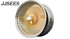 JJSEES Roues en fil d'or Roue à rayons chromée 13 14 16 20 22 24 26 pouces 5x112 5x120 5x108 5x127 pour Tesla Model Y 3 <span class=keywords><strong>Corvette</strong></span> - Product Image 2