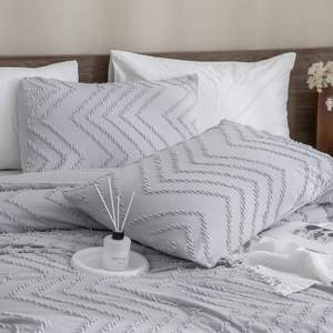 Soft Cool Breathable Silver Gray 3 In 1 <b>Bedding</b> <b>Set</b> Skin Safe King Queen Bulk Wholesale Factory Supply - Product Image 5