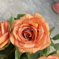 Rangkaian Bunga Mawar Buatan DKB Factory Baru, Multi-Warna, 15 Tangkai, Bunga Mawar Buatan Diamond, Mawar Awet