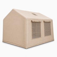 Tente familiale gonflable pour le camping en voiture 12.96 ㎡   Tente carrée gonflable imperméable 3,6x3,6m en Oxford 420D, séparateur de pièce, aménagement spacieux