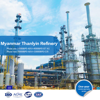 Projet de raffinerie de pétrole brut modulaire Thanlyin au Myanmar, 10000BPD 70000BPD, ISO9001 ISO45001 ISO14001 ASME, EPC+OM+F