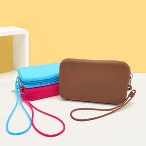 Custom Logo Available Waterproof Silicone <b>Wallet</b> Unisex Fashionable Portable Zippered Coin Purse - Product Image 4