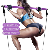 Kit de barre de Pilates amélioré avec bandes de résistance pour femmes et hommes