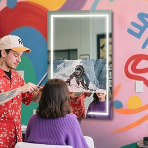 24x32 ''phòng tắm Vanity gương với màn hình cảm ứng thông minh <span class=keywords><strong>TV</strong></span> không thấm nước với <span class=keywords><strong>App</strong></span> Wifi Bluetooth cho phòng tắm khách sạn salon tóc - Product Image 1