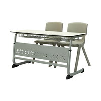 Bureaux et chaises pour étudiants, fournisseurs de mobilier scolaire, ensemble de deux chaises et une table scolaires en bois