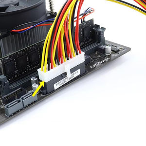 Câble ATX <span class=keywords><strong>24</strong></span> broches <span class=keywords><strong>RGB</strong></span> mâle à 24Pin femelle câble d'extension d'alimentation 30cm pour PC interne PSU TW fil de connecteur d'alimentation - Product Image 2