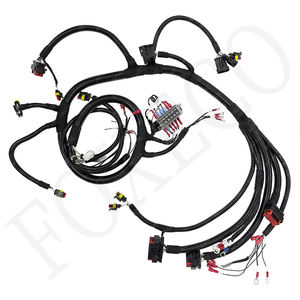 Rangkaian Kabel Otomotif, Kabel <span class=keywords><strong>Harness</strong></span> Kustom untuk Kontrol Lampu Depan, Konektor Non-tahan Air, Kontrol Daya - Product Image 3