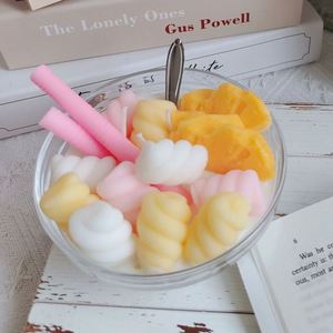 เทียนหอมระเหย3ก้านเทียนหอมสำหรับทำเค้กไอศกรีมผลไม้แบบถ้วยซีเรียลใช้ทำอาหาร - Product Image 6