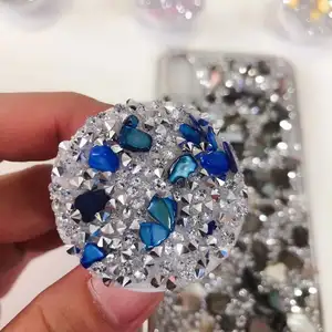 블링 반짝이는 유연한 다이아몬드 휴대 전화 홀더 그립 다이아몬드 전화 스탠드 그립