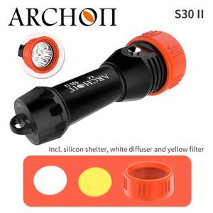 Lampe vidéo de plongée ARCHON S30 <span class=keywords><strong>II</strong></span> 3500lm torche de plongée sous-marine étanche de 100m avec chargeur de lampe de poche 26650 inclus - Product Image 2