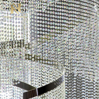 Lustre en cristal de style moderne pour décoration intérieure, grand projet, hall d'hôtel, villa, escalier