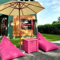 Fauteuil de jardin moderne en tissu imperméable pour sources chaudes extérieures, chaise longue portable et confortable pour la plage, pouf de camping, idéal pour l'hôtel et les voyages en duo
