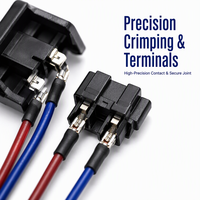 Connecteur de câble personnalisé JST PH 2,0 mm 3-10 broches mâle/femelle avec fils sertis 22AWG, isolation PTFE/PBT, pour usage informatique