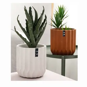 Pot Bunga 7 "Pot Taman Kecil Semen, Pot Bunga Dalam Ruangan Dekorasi Pot Semen Penanam Pot Beton Tanpa Piring