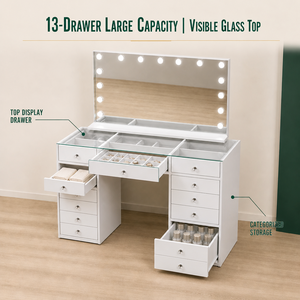 Commode moderne en bois avec éclairage LED, panneau MDF pour miroir, <span class=keywords><strong>tiroirs</strong></span> grande capacité pour chambre, école, salon, hôtel, appartement - Product Image 2