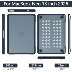 Nueva Funda Protectora para Laptop MacBook Neo 13 2026, Carcasa Rígida de PC Mate con Borde de TPU Suave Anti-Caídas - Product Image 6