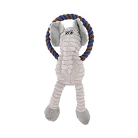 Jouets à mâcher pour chiens et chiots, écologiques, en forme d'animal, avec corde et son, pour la dentition et l'entraînement