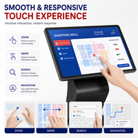 KINGONE Todo en Uno, Pantalla Táctil de 32, 43 y 55 Pulgadas, Tótem LCD Interactivo, Soporte de Pie para Información, Kiosco con Cámara