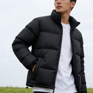 Doudoune <span class=keywords><strong>North</strong></span> <span class=keywords><strong>Face</strong></span> Homme Haute Qualité, Col Montant Fin, Logo Frontal, Noire, Hiver, Chaude, Teinte Unie pour Adultes - Product Image 3
