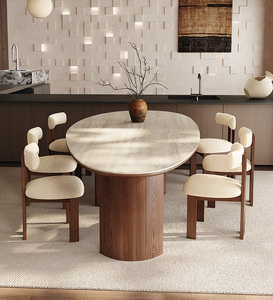 Thiết Kế Hiện Đại Tùy Chỉnh Kích Thước Tùy Chọn Màu Sắc Bàn Ăn Đặt 6 Chỗ Ngồi Ghế Ăn Cho Nhà - Product Image 4