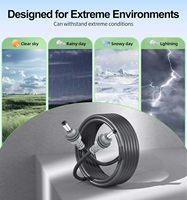 Câble de données de type C vers DC 5.5*2.1mm mâle de qualité, étanche, véritable charge rapide 100W, pour Starlink, pour plusieurs appareils