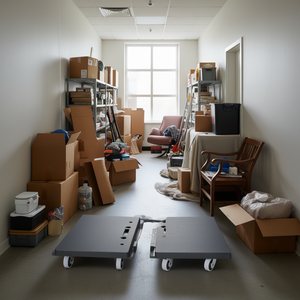 Carretilla para Muebles con Capacidad de 500 Libras, 4 Ruedas, Carro Plano Metálico Portátil para Mudanzas, Paquete de 2, Modelo D0100HADB0U - Product Image 2