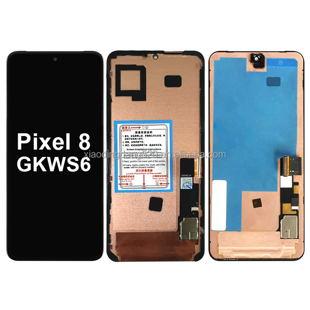 Mobile Phone OLED Pantalla Tela Replacement Full Assembly Touch Screen LCD Pixel 8 Display With Frame for Google GKWS6 G9BQD