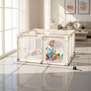 Parc de <span class=keywords><strong>jeu</strong></span> en plastique pour bébés et tout-petits, avec entrée sécurisée et dispositifs de sécurité – Utilisation en extérieur et en chambre – Vente en gros - Product Image 4