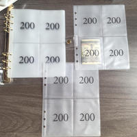 Sobres de PVC Impermeables con Impresión Personalizada, Fundas para Carpeta de Presupuesto con 4 Bolsillos, Sin Pedido Mínimo, Páginas Reutilizables para Planificador de Ahorro de Dinero