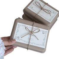 Boîte à bijoux rectangulaire en carton biodégradable écologique pour accessoires et articles de première nécessité (bagues, colliers)