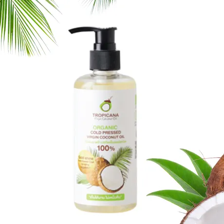 Hot Seller Product Tropicana Organic Cold Pressed Virgin Coconut Oil Wholesales From Thailand Made From Natural Ingredeint 250ML