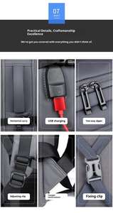 Mochila para Portátil USB de Gran Capacidad Personalizada, Bolsa de Viaje Oxford Impermeable, Estilo Casual de Negocios, con Cierre, Unisex - Product Image 6