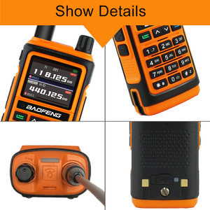 Baofeng Uv 17 Talkie-walkie toutes bandes avec écran couleur de 1,77 pouce, batterie rechargeable, orange - Product Image 5