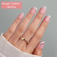Faux Ongles Courts de Luxe en Gel Souple, Faits Main, Personnalisables, Vente en Gros, Marque Privée