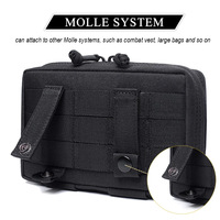 Pochette médicale tactique en nylon 1000D découpée au laser avec fermeture éclair - Sac de rangement utilitaire extérieur EDC