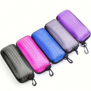 Boîte de rangement en EVA pour lunettes, étui coloré pour lunettes avec cordon et fermeture éclair, étui à lunettes de soleil en gros - Product Image 2