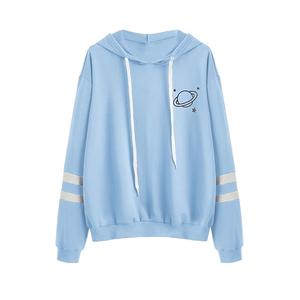 Sweat-shirts à capuche en molleton imprimés surdimensionnés et respirants pour femmes, à manches longues, avec poches, nouveau style, motif sur le devant, pour l'hiver et l'automne - Product Image 1