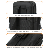Sac banane tactique personnalisable en nylon Canaan pour sports de plein air, avec étiquette, pour l'alpinisme, rangement léger