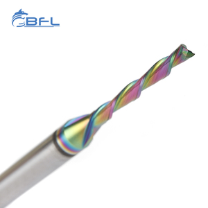 Bfl Carbide 2 xoắn ốc Flutes xuống cắt bit End Mill DLC lớp phủ màu - Product Image 1