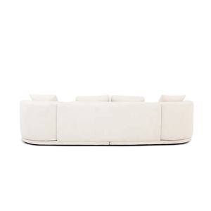 Ensemble de <span class=keywords><strong>causeuse</strong></span> de salon moderne de luxe dernier cri canapé sans cadre 3 places pour mariage canapé inclinable pivotant avec pouf - Product Image 3