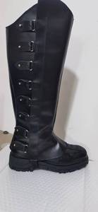 Botas Medievales de Cuero con Cordones y Hebilla, Estilo Steampunk Vintage, para Senderismo, para Hombres y Mujeres, Larp Knight - Product Image 5