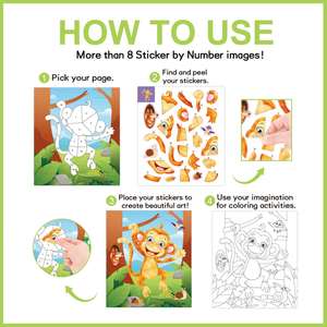 Libro de Pintura con Pegatinas para Niños, Diseños Creativos y Divertidos de Animales Marinos, Astronautas, Unicornios Navideños, Regalo de Cumpleaños para Niños y Niñas - Product Image 4