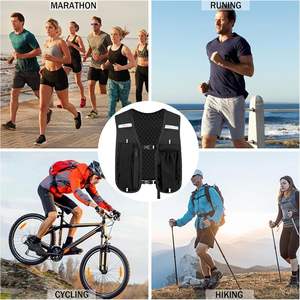 Gilet de course léger en nylon pour la randonnée et le cyclisme, avec porte-bouteille et support de téléphone, pour le sport en extérieur - Product Image 6