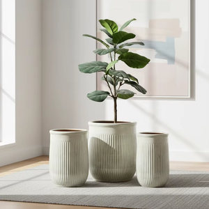 Jardinières en fibre de verre sur mesure de grande taille, pots de fleurs pour la maison, décoration extérieure, grand pot rond pour arbre, pot de fleurs pour aménagement paysager - Product Image 1