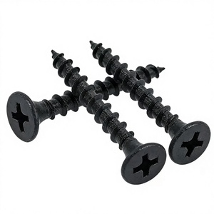 Clous autoperceurs en acier pour cloisons sèches, tête bombée noire, clous courants pour panneaux de fibres et travaux du bois - Product Image 1