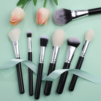 E-Layli Cosmetic Big Lot de 40 pinceaux de maquillage, noir, argent, poudre, fond de teint, blush, ombre à paupières, logo personnalisé OEM