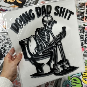 Adesivos de Transferência Térmica DTF de Vinil Personalizados para Páscoa, de Alta Elasticidade, com Caveira e Strass, para Camisetas - Atacado - Product Image 2
