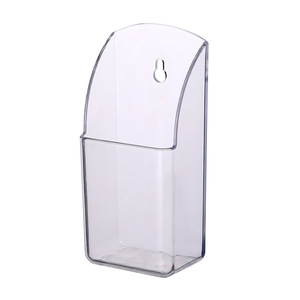 <b>Acrylic</b> Wall Mounted Remote Control <b>Storage</b> Box Transparent Rectangle Tidy No Drilling Required - Product Image 5