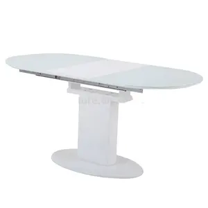 high quality MDF extendable high gloss white painting dining table dining room furniture